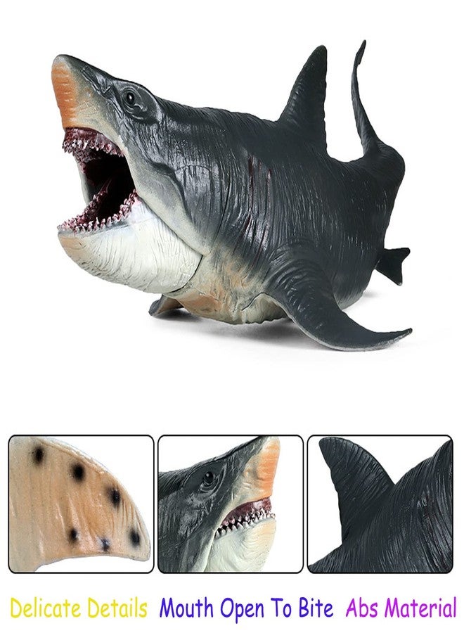 JOKFEICE Megalodon Shark Toy - Realistic Large Sea Creature Figurine, Early Educational Toys, Prehistoric Shark Cake Topper, Perfect for Kids Birthday Party & Educational Play - Image 2